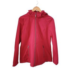 Women's ZEROXPOSUR Dark Pink Full Zip Jacket with 4 Pockets and Hood Size MEDIUM